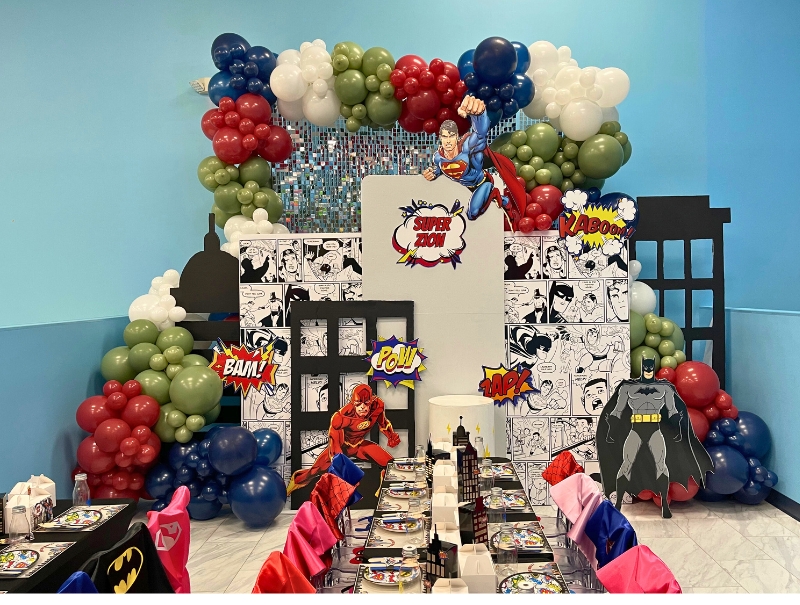 Super Hero Kids Party Room Decor 