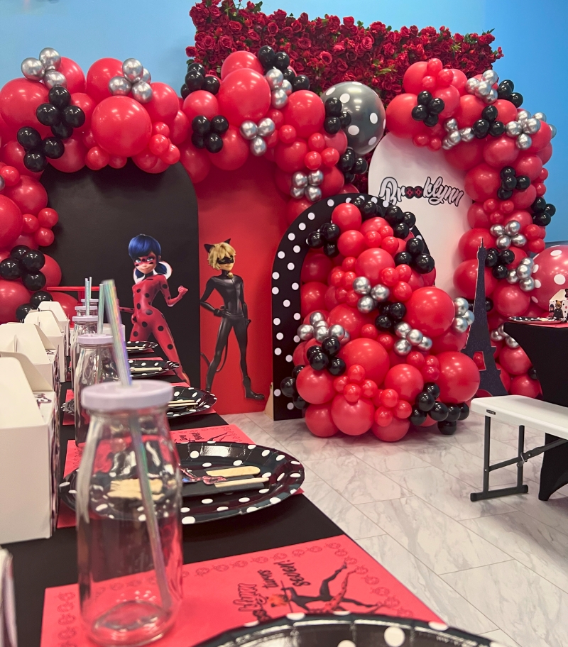 Brooklyns Lady Bug Party with balloon decor from The Balloon Fairy 