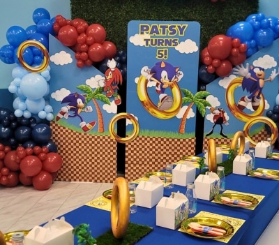 A Super Sonic kids birthday celebration at Kidz Kastle Private Party Venue 