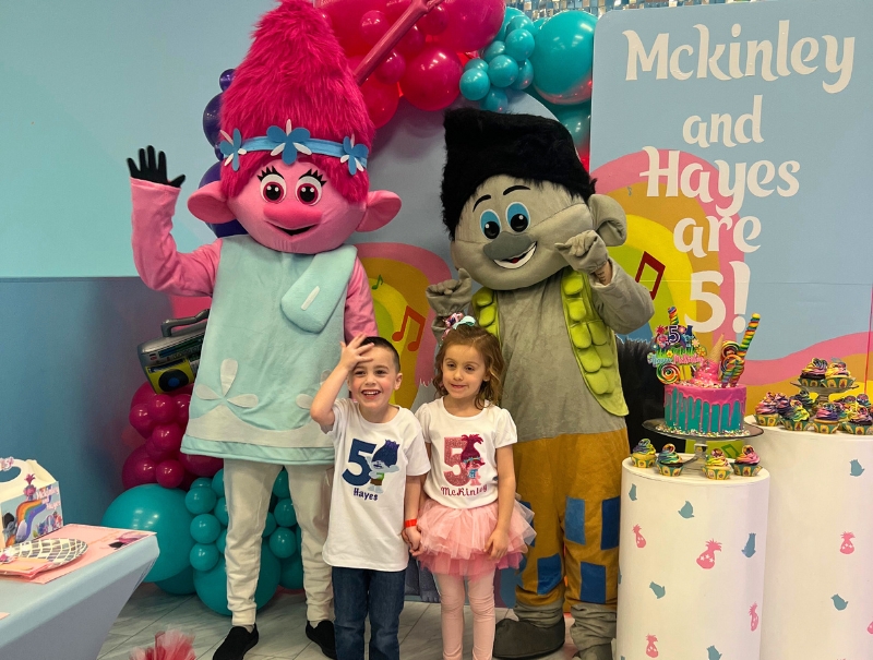 Trolls Character Visit at Kidz Kastle Private Party Venue the perfect surprise for your kid's party  